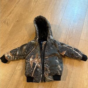 Camo Hooded Kids Puffer Jacket